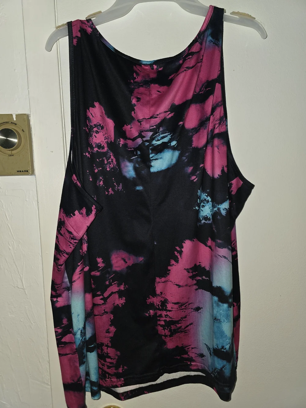 SHEIN Curve 4XL Tie-Dye Tank in Pink & Aqua